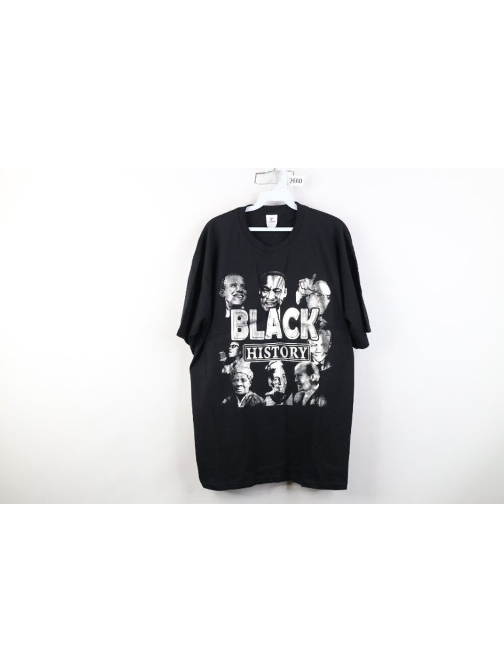 Deadstock Vtg Y2K Mens XL Black History Obama MLK Jr Malcolm X Mandela T-Shirt